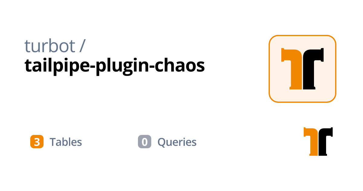 Chaos plugin | Tailpipe Hub